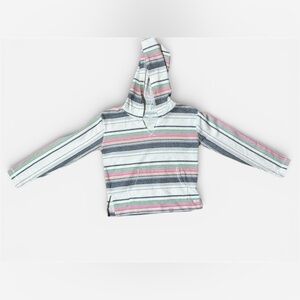 O'Neill M surfer Striped Pullover Hoodie Sweatshirt Knit Cotton Blend Women Y2K